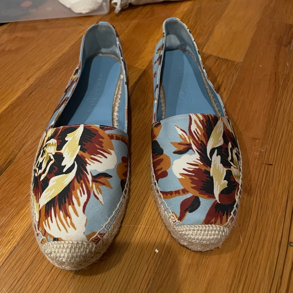 Burberry Blue Floral Espadrilles